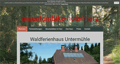 Desktop Screenshot of mountainbike-hotel-harz.de