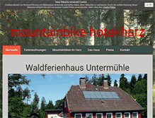 Tablet Screenshot of mountainbike-hotel-harz.de